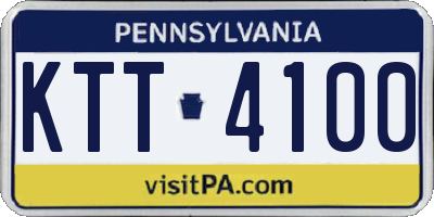 PA license plate KTT4100