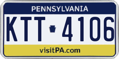 PA license plate KTT4106
