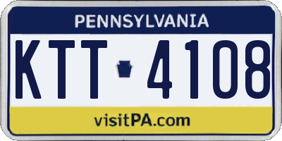 PA license plate KTT4108