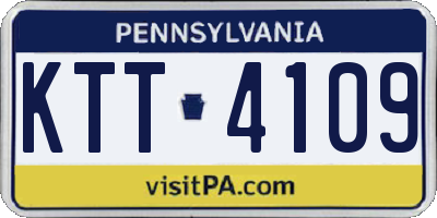 PA license plate KTT4109
