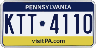 PA license plate KTT4110