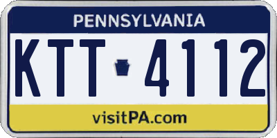 PA license plate KTT4112