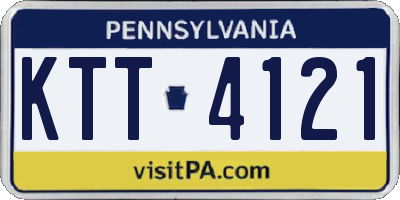 PA license plate KTT4121