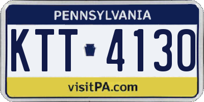 PA license plate KTT4130