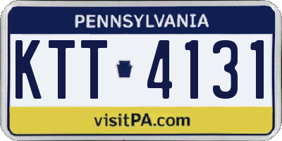 PA license plate KTT4131