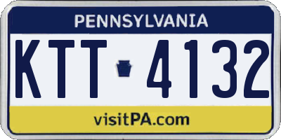 PA license plate KTT4132