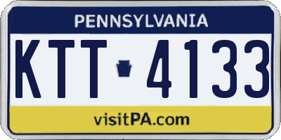 PA license plate KTT4133
