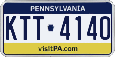 PA license plate KTT4140