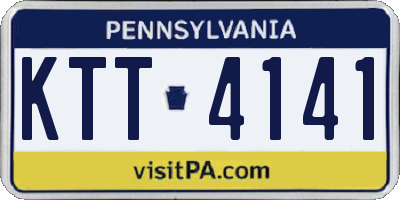 PA license plate KTT4141