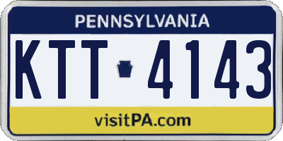 PA license plate KTT4143