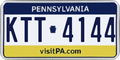 PA license plate KTT4144