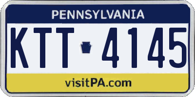 PA license plate KTT4145