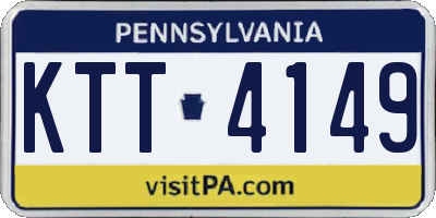 PA license plate KTT4149