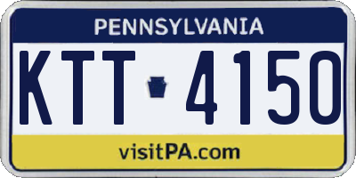 PA license plate KTT4150
