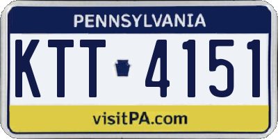 PA license plate KTT4151