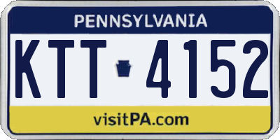 PA license plate KTT4152
