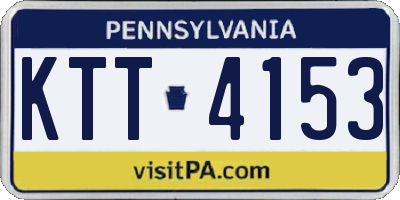 PA license plate KTT4153