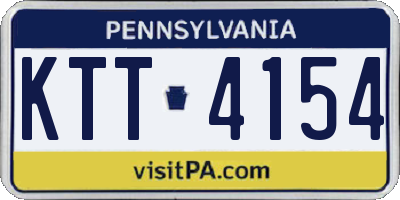 PA license plate KTT4154
