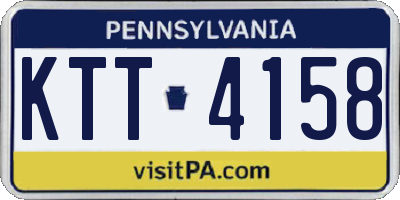 PA license plate KTT4158