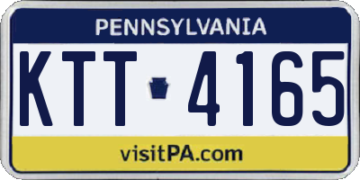 PA license plate KTT4165