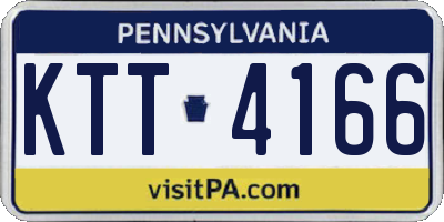 PA license plate KTT4166