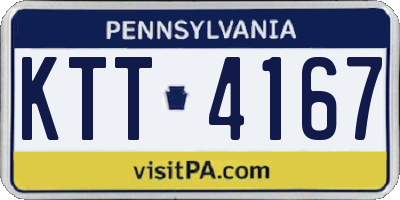 PA license plate KTT4167