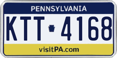 PA license plate KTT4168