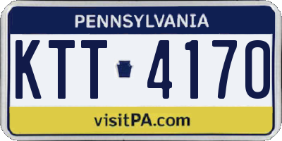PA license plate KTT4170