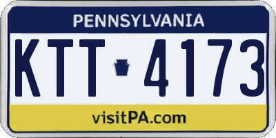 PA license plate KTT4173