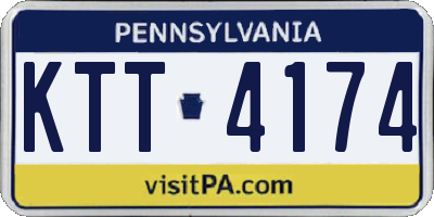 PA license plate KTT4174