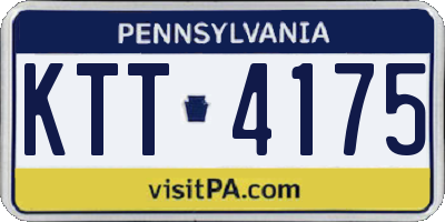 PA license plate KTT4175