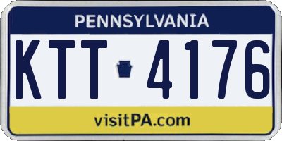 PA license plate KTT4176