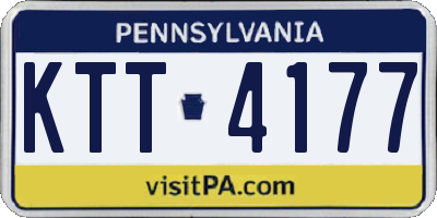 PA license plate KTT4177