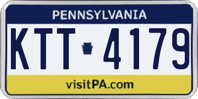 PA license plate KTT4179