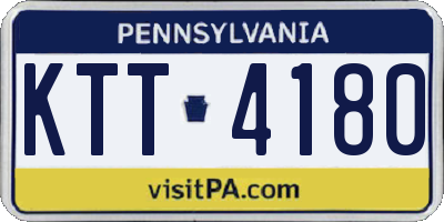 PA license plate KTT4180