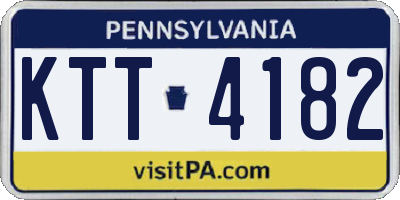 PA license plate KTT4182