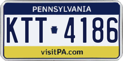 PA license plate KTT4186