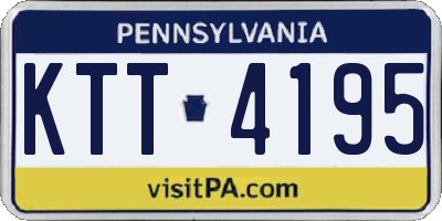 PA license plate KTT4195