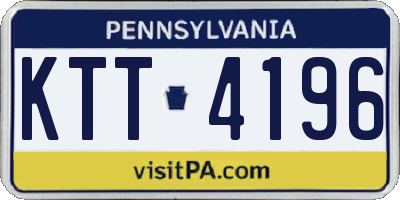 PA license plate KTT4196