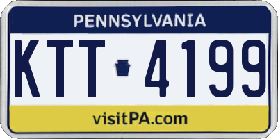 PA license plate KTT4199