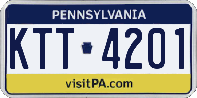 PA license plate KTT4201