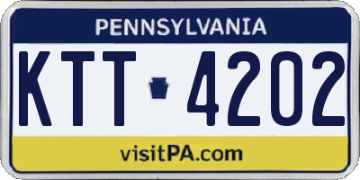 PA license plate KTT4202