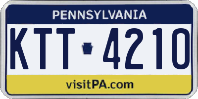 PA license plate KTT4210
