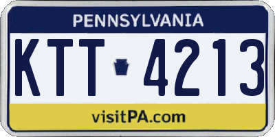 PA license plate KTT4213