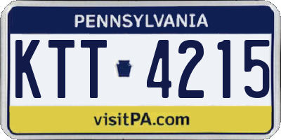 PA license plate KTT4215