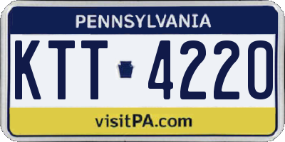 PA license plate KTT4220