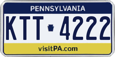 PA license plate KTT4222