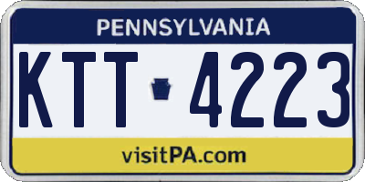 PA license plate KTT4223