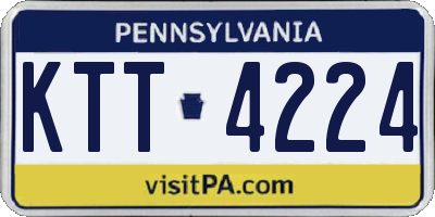 PA license plate KTT4224