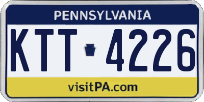 PA license plate KTT4226